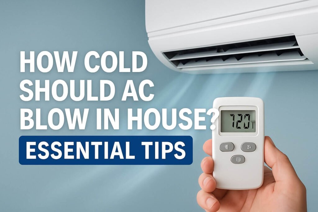 how cold should ac blow in house