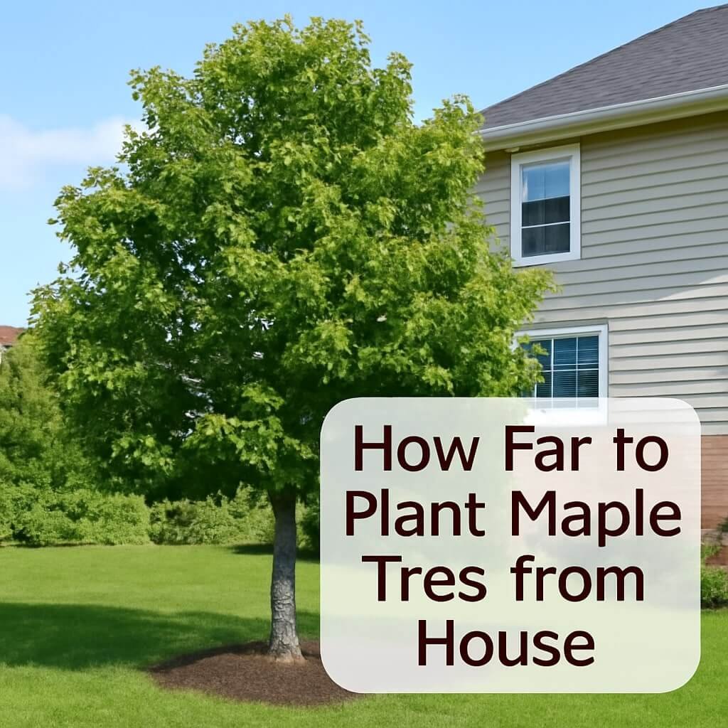 how far to plant maple tree from house