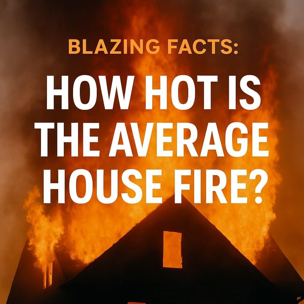how hot is the average house fire