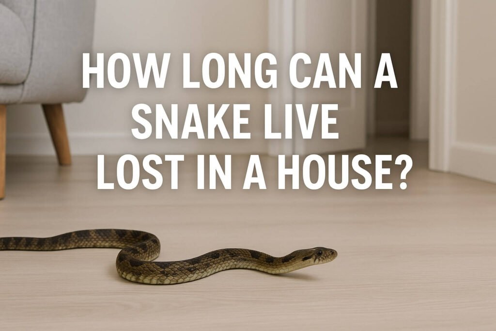 how long can a snake live lost in a house