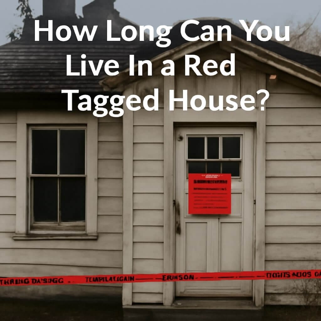 how long can you live in a red tagged house