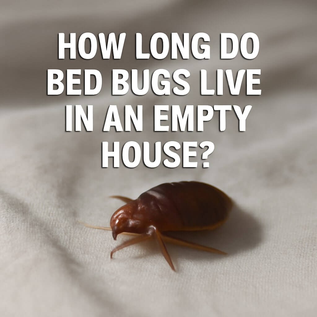 how long do bed bugs live in an empty house