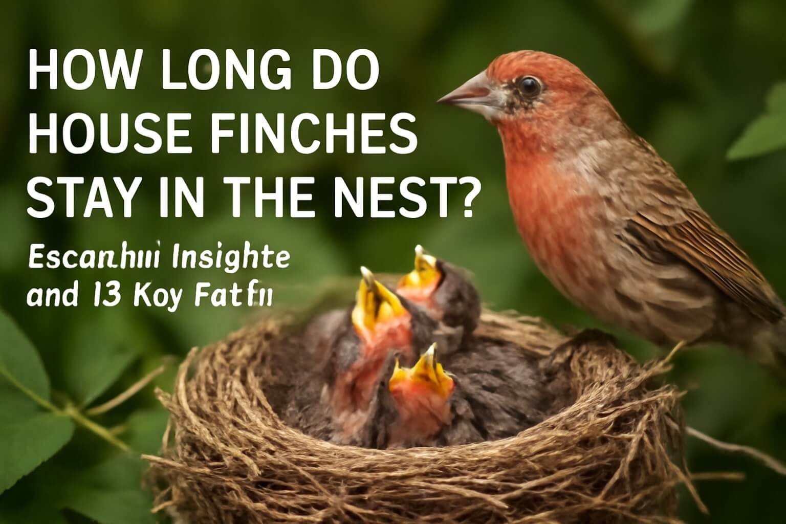 how long do house finches stay in the nest