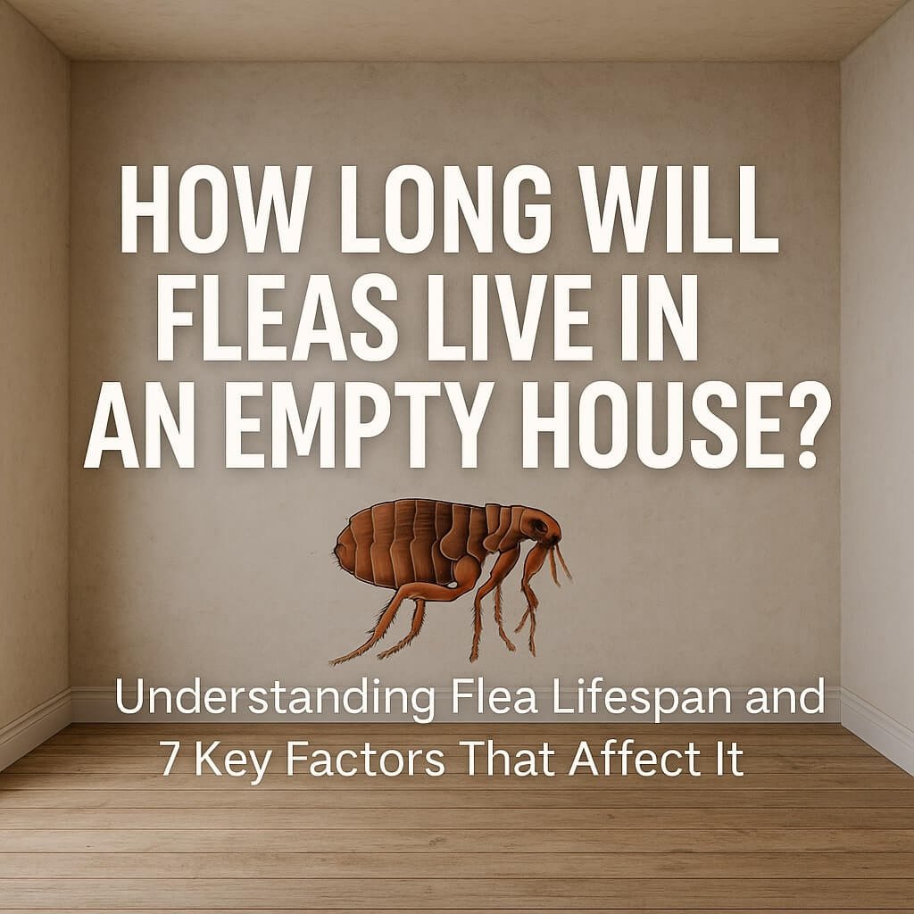 how long will fleas live in an empty house