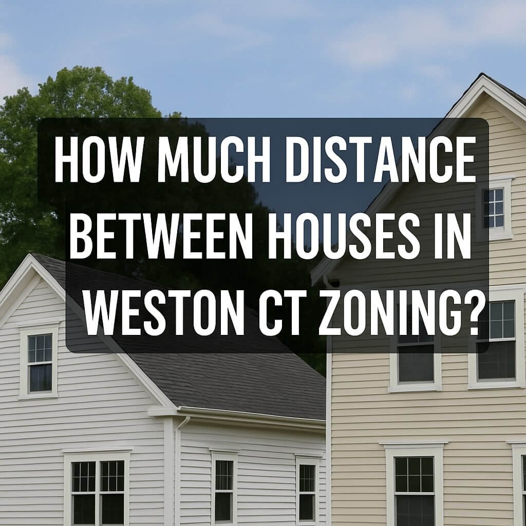 how much distance between houses in weston ct zoning