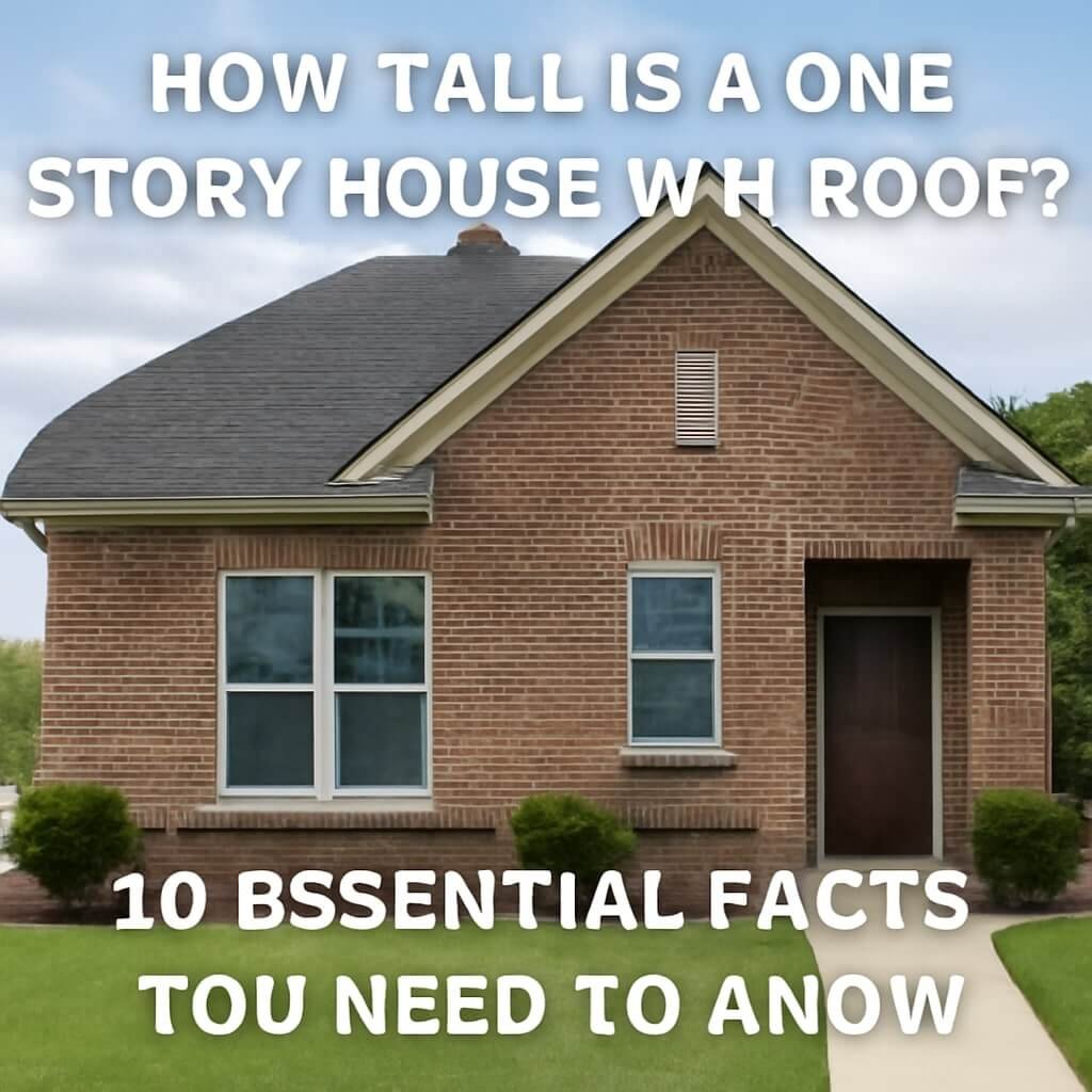 how tall is a one story house with roof