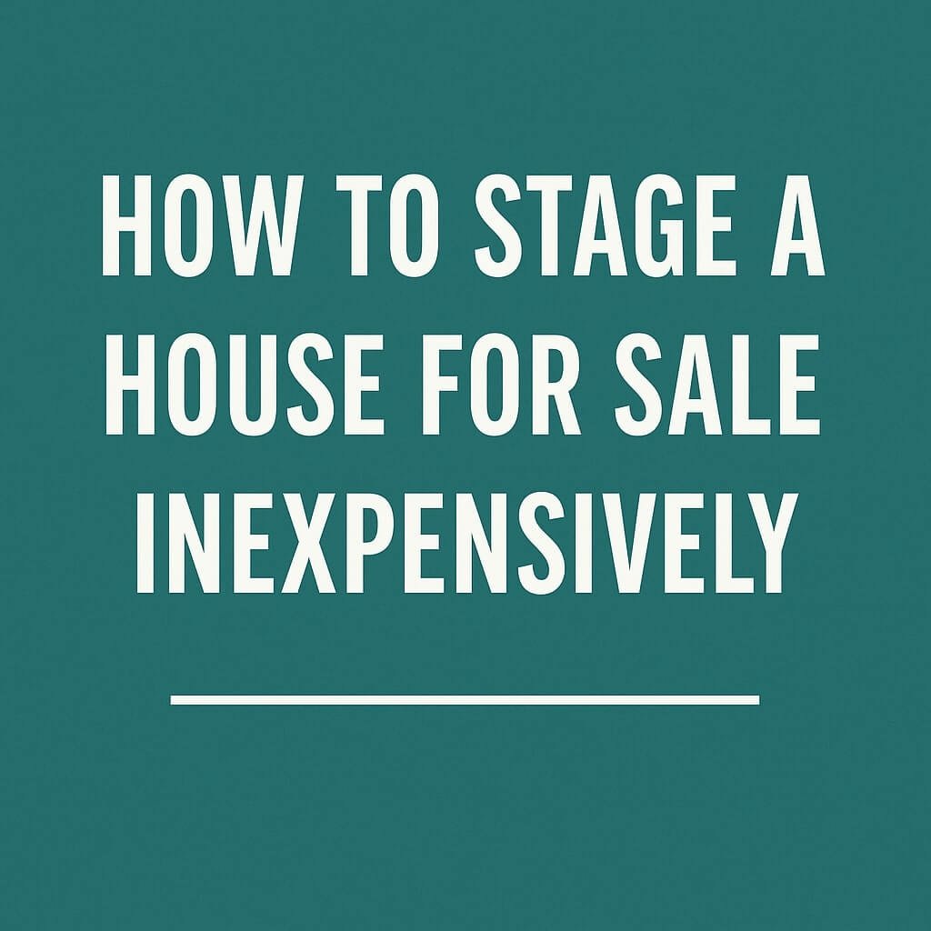 how to stage a house for sale inexpensively