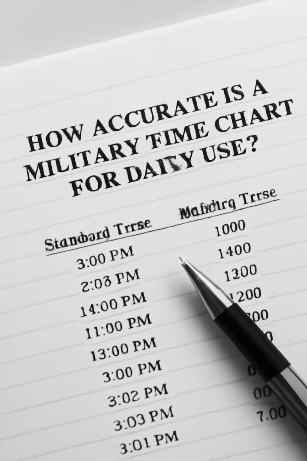 How Accurate Is a Military Time Chart for Daily Use
